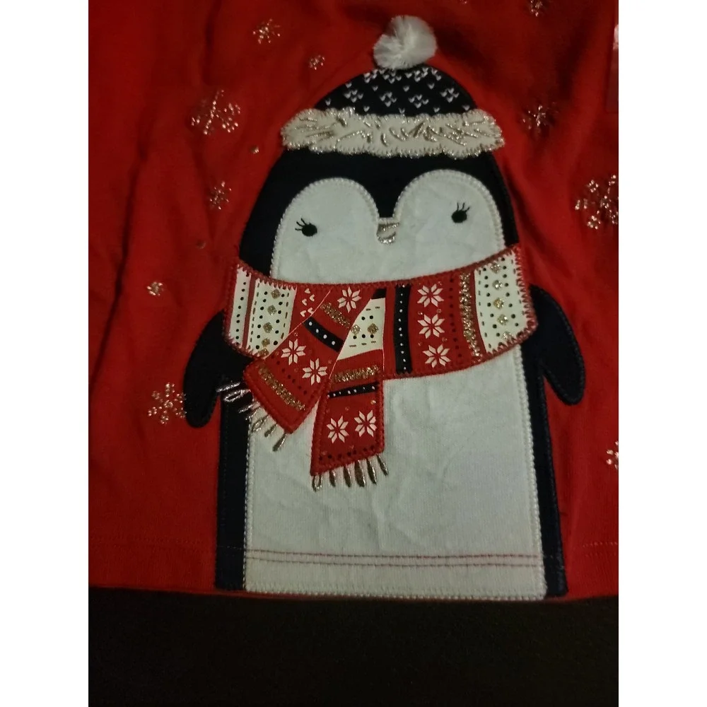 Gymboree Christmas holiday penguin holiday shops shirt top size‎ 2t nwt